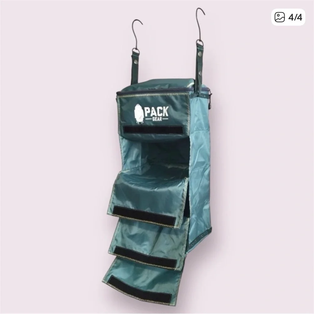 Pack Gear Teal Hanging Closet Organizer - 4-Tier Storage